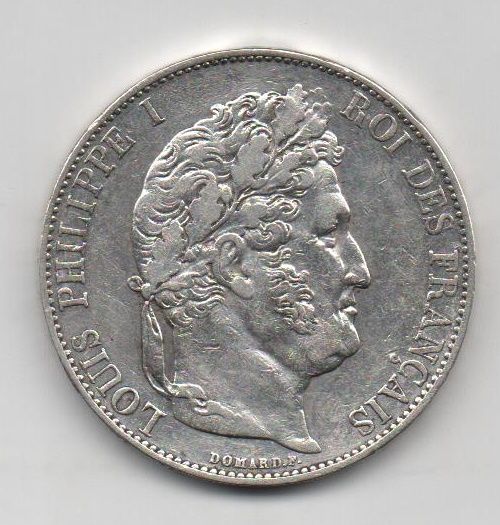 FRANCIA DEL AÑO 1845 DE 5 FRANCOS L. PHILIPPE I